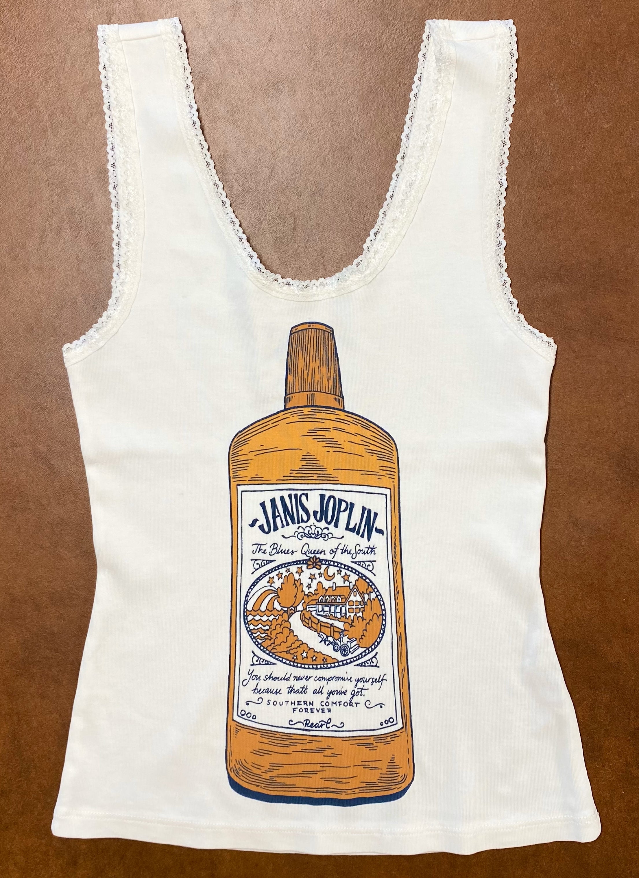 Janis Joplin The Blues Queen of the South Lace Tank