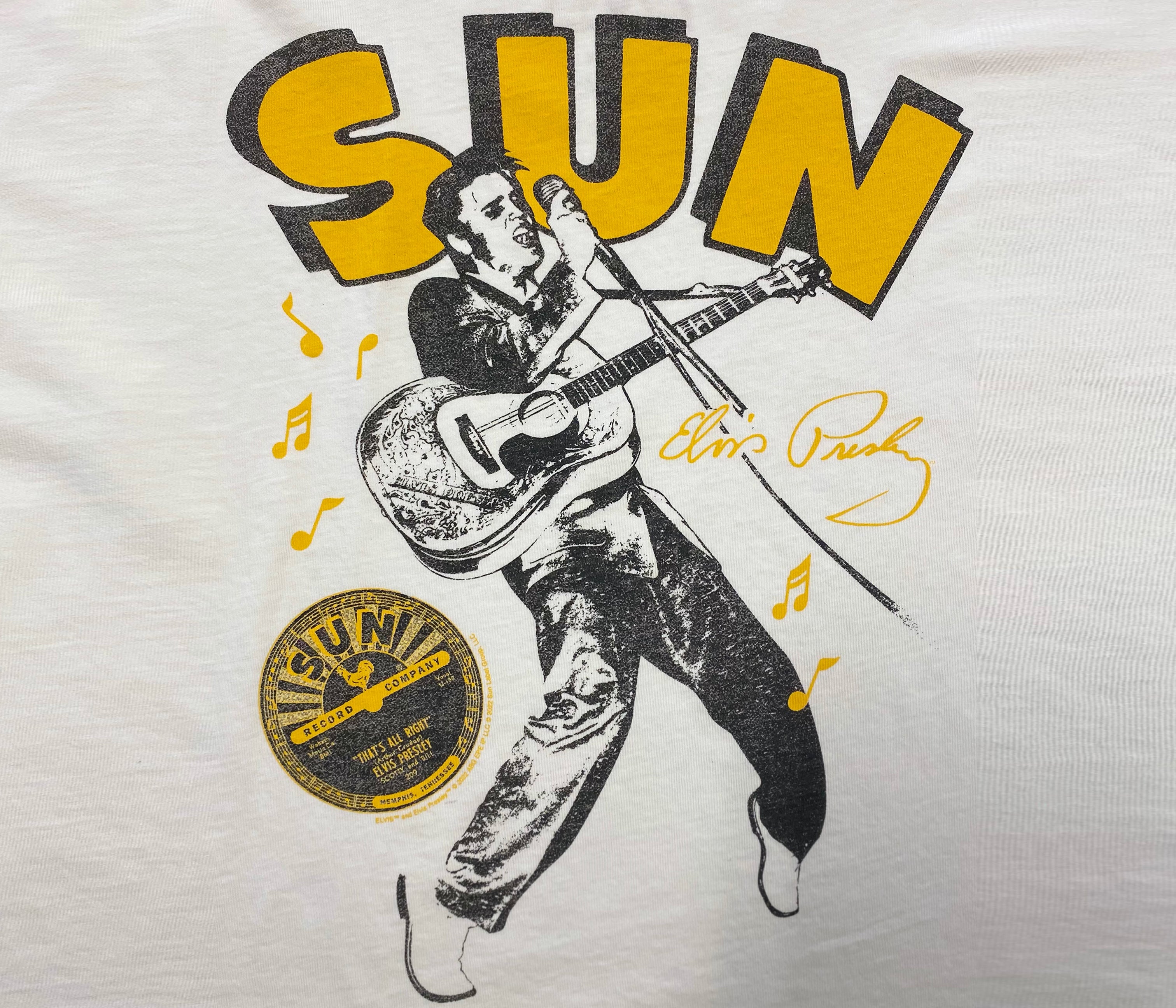 Sun Records Elvis Cut off Crop Tee
