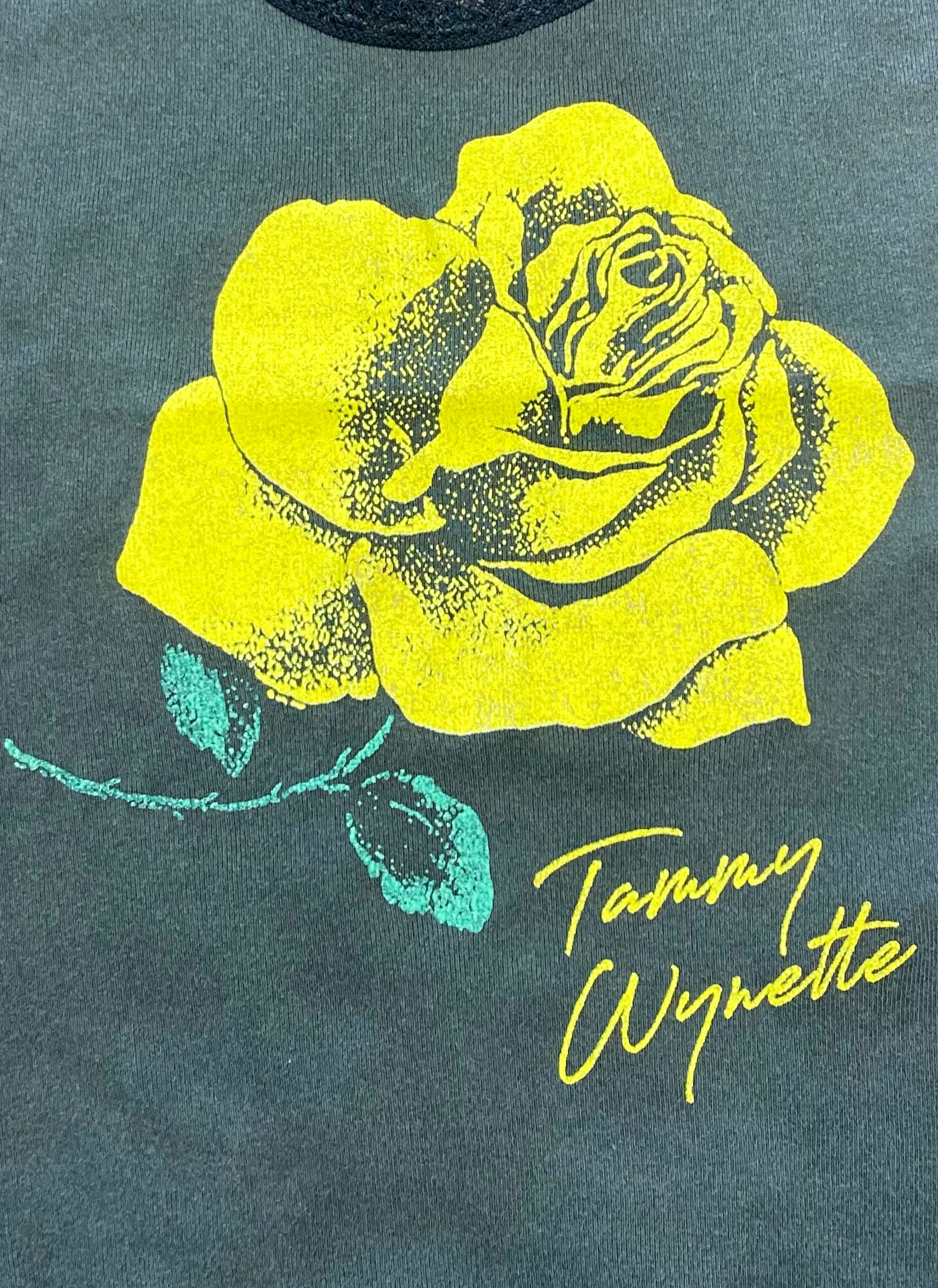 Tammy Wynette Yellow Rose Lace Tank