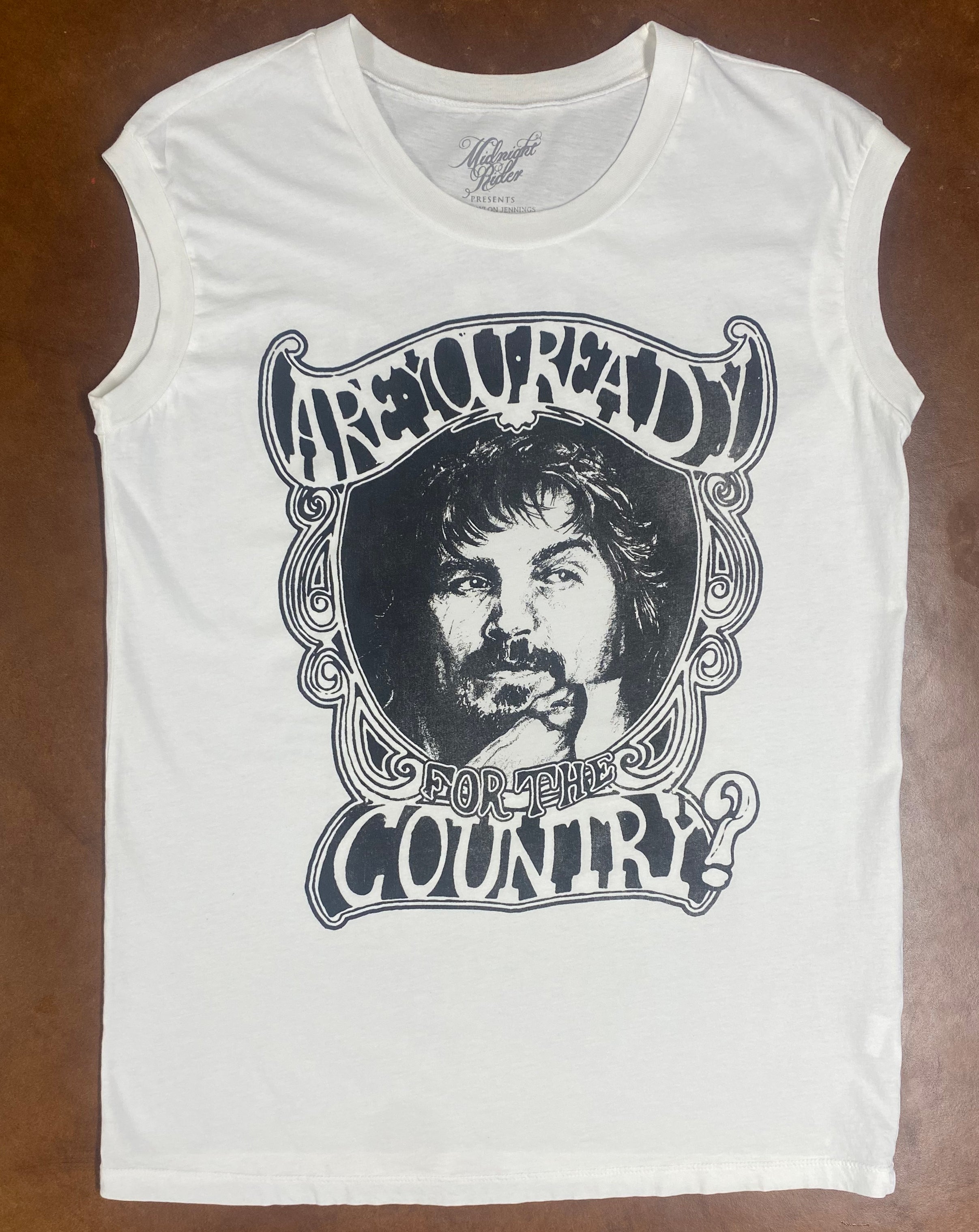 Waylon Jennings Are you Ready for the Country Tour Muscle Tee