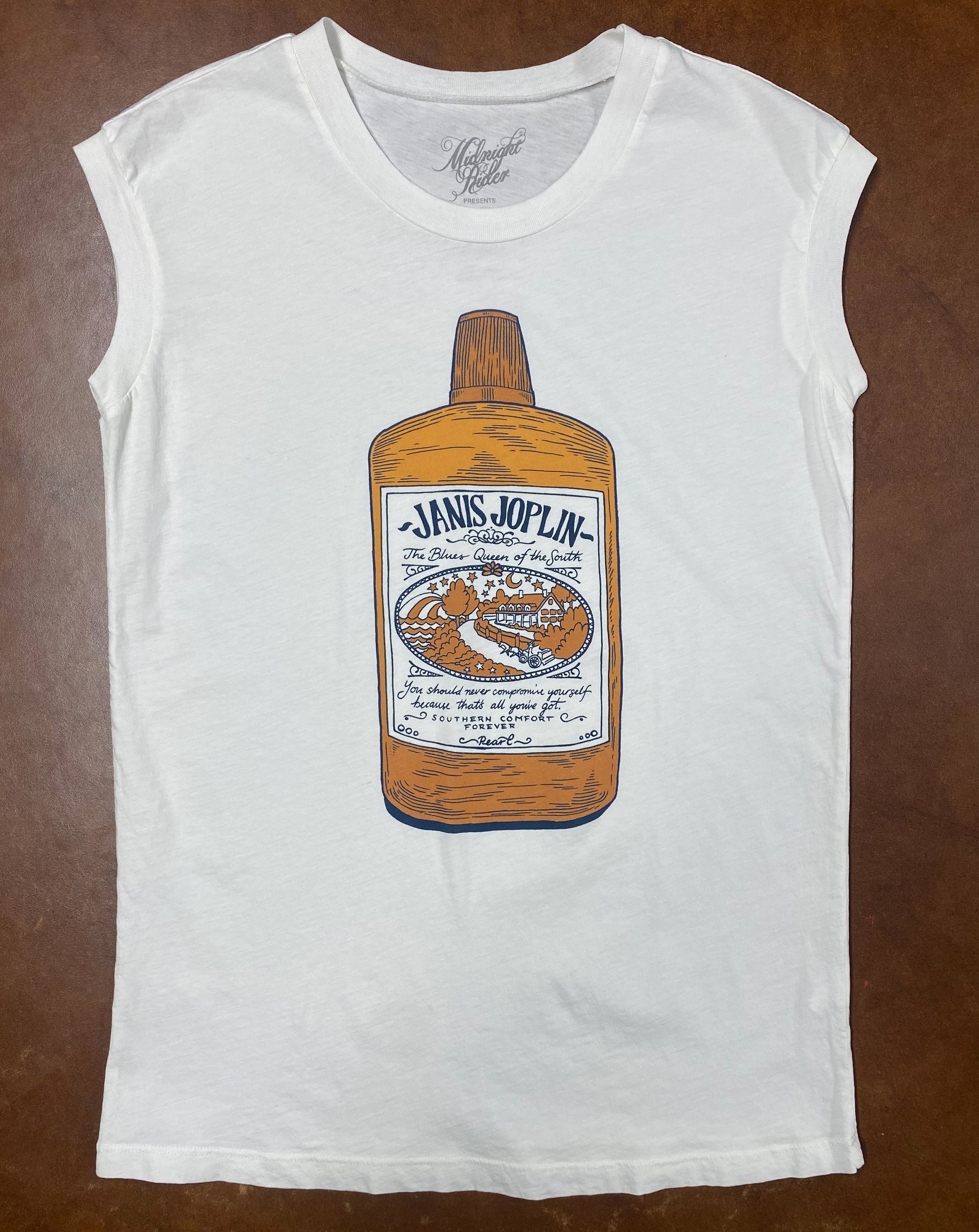 Janis Joplin The Blues Queen of the South Muscle Tee