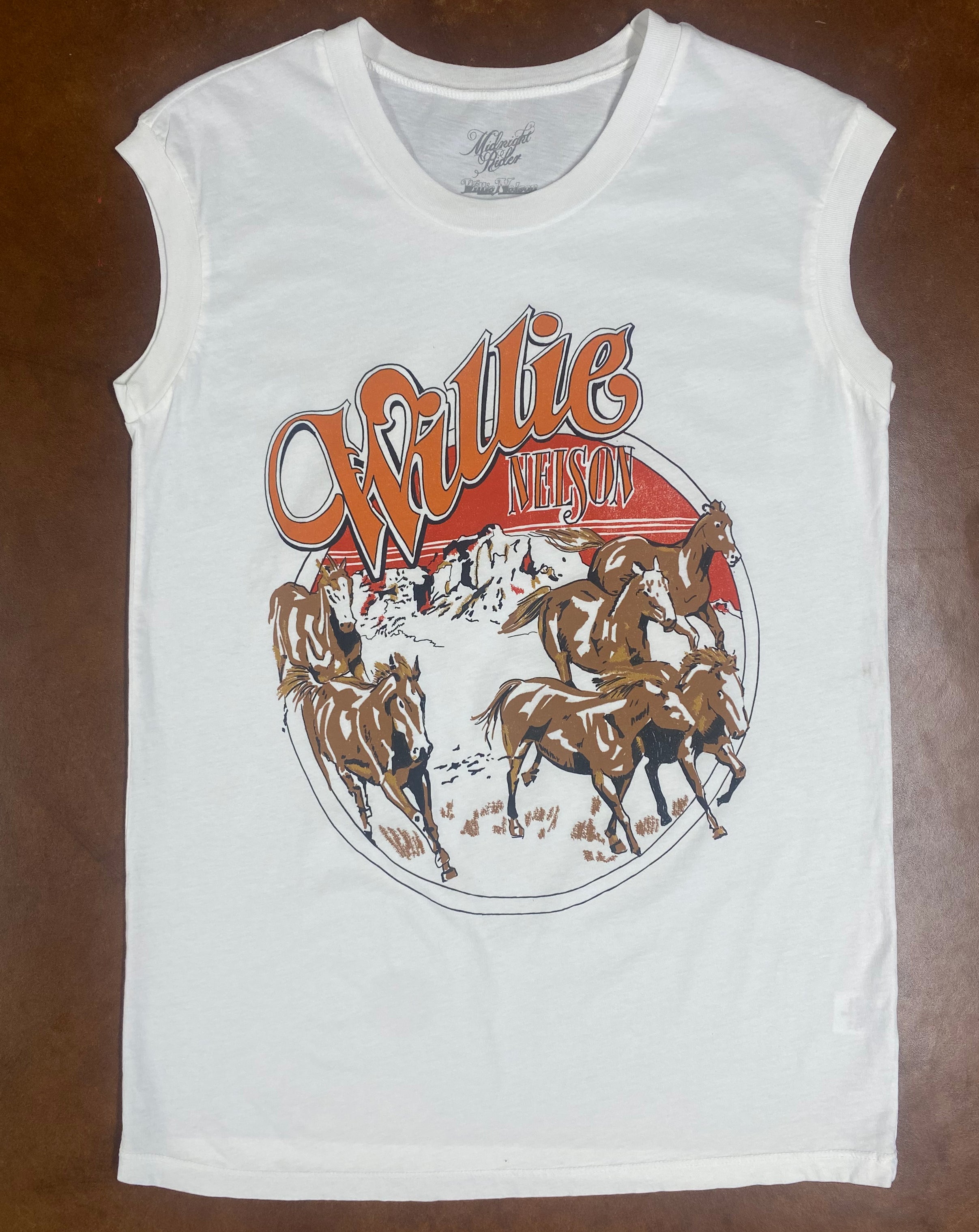 Willie Nelson Horses Muscle Tee