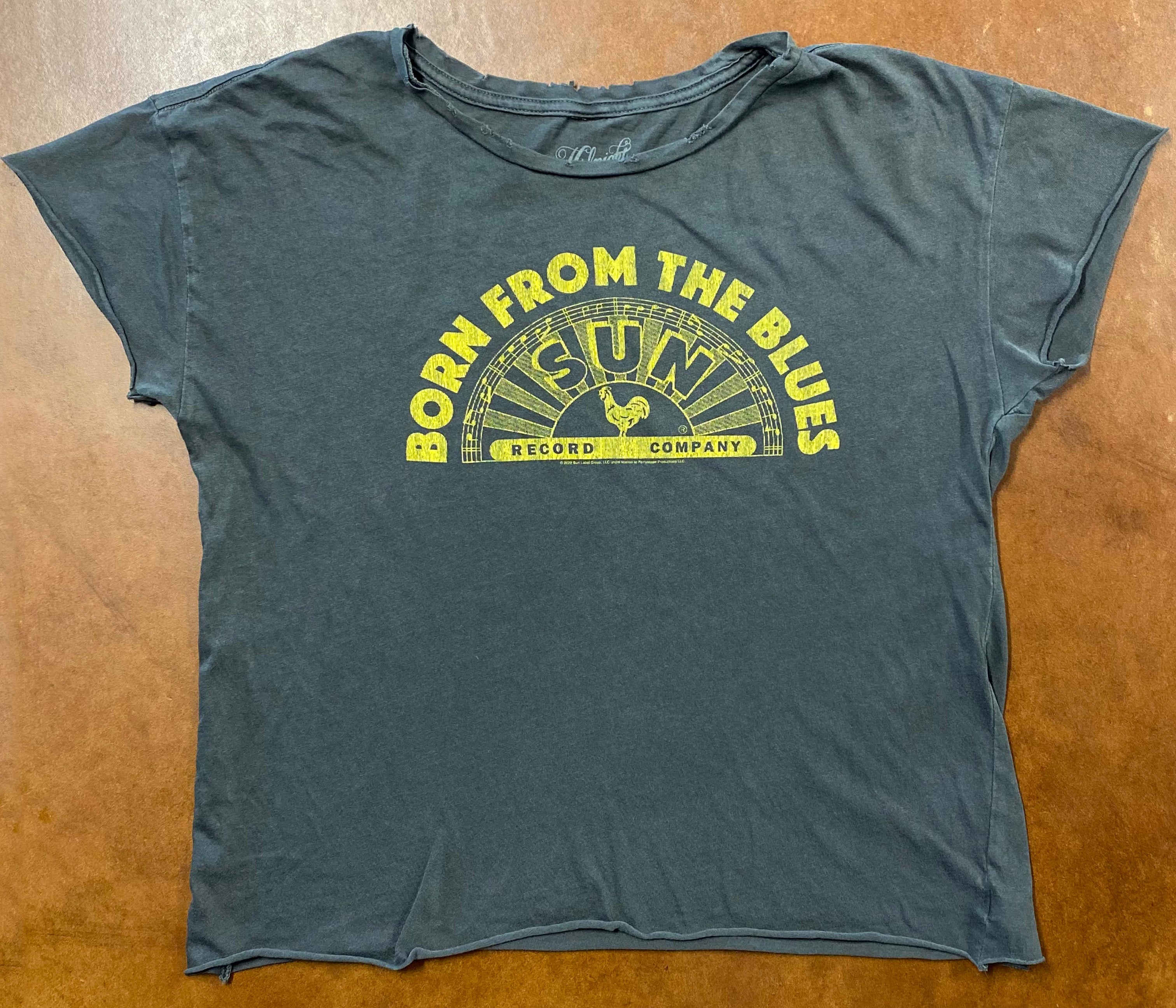 Sun Records Born from the Blues Cut off Crop Tee