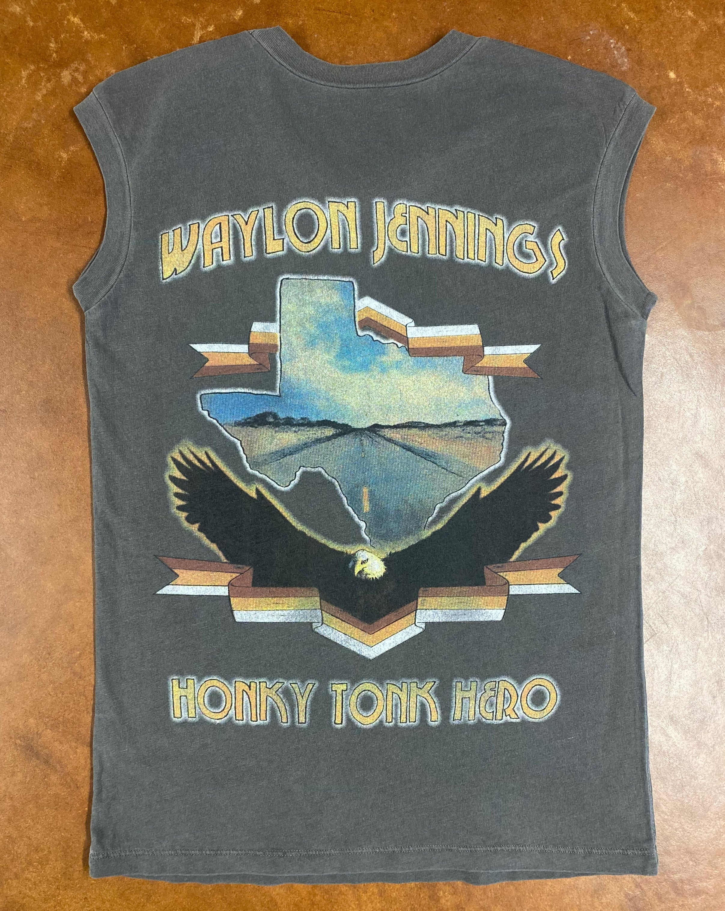 Wayon Jennings Honky Tonk Hero Muscle Tee