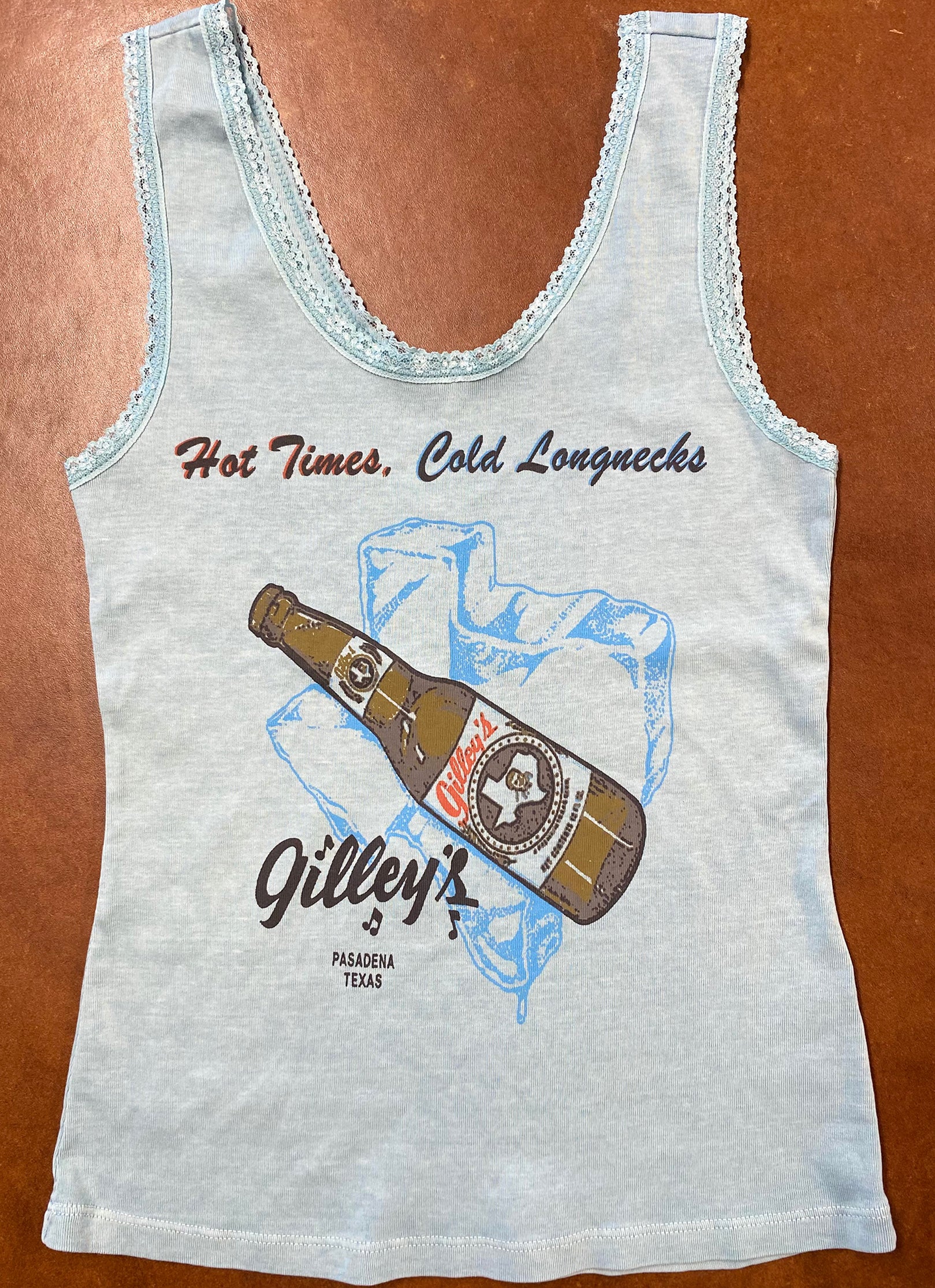Gilley's Hot Times Vintage Blue Lace Tank