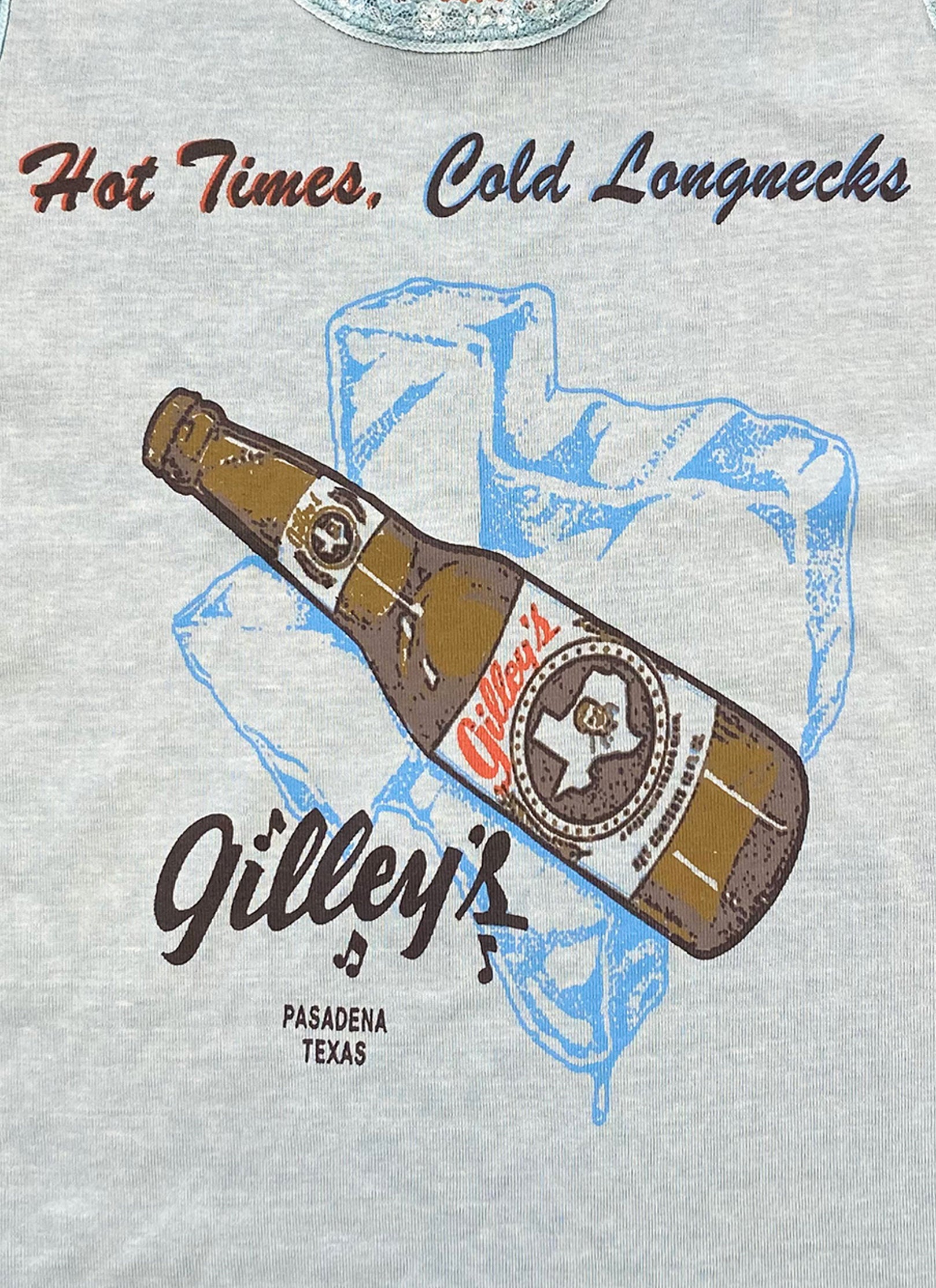 Gilley's Hot Times Vintage Blue Lace Tank