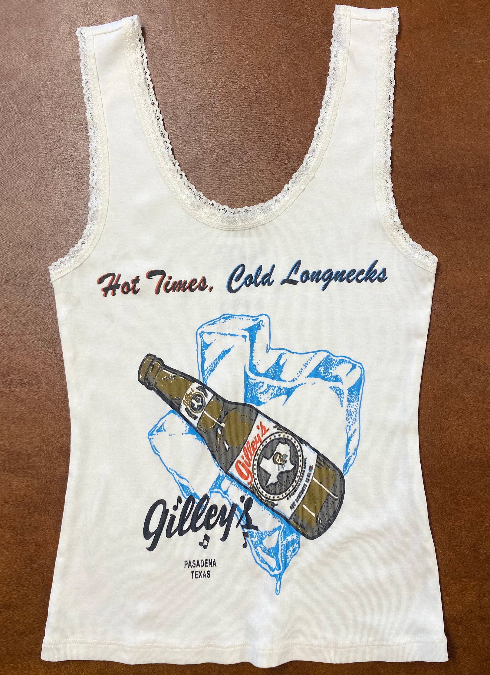 Gilley's Hot Times, Cold Longnecks Lace Tank