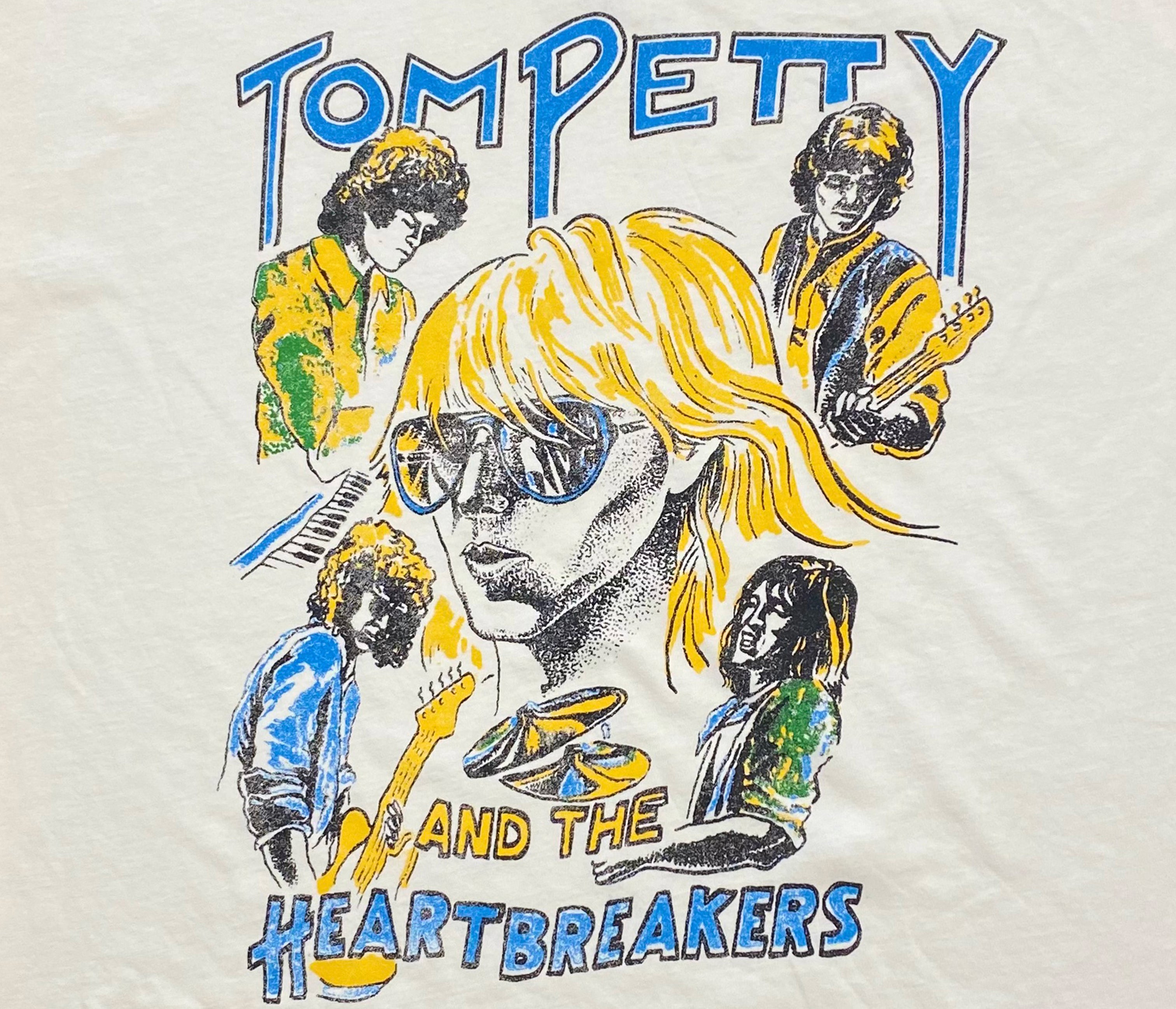 Tom Petty Faces Cut Off Crop Tee