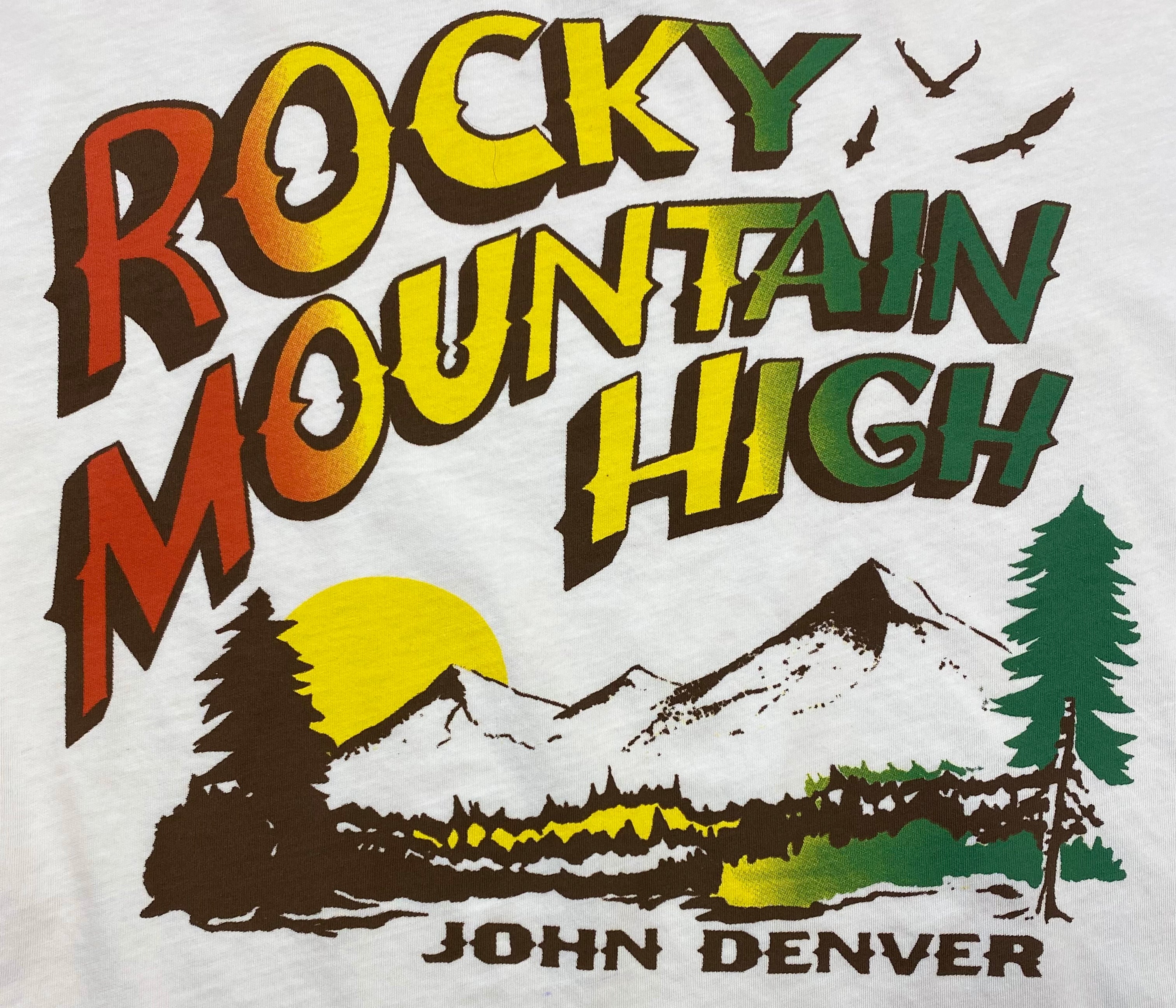 John Denver Rocky Mountain High Cut off Crop Tee