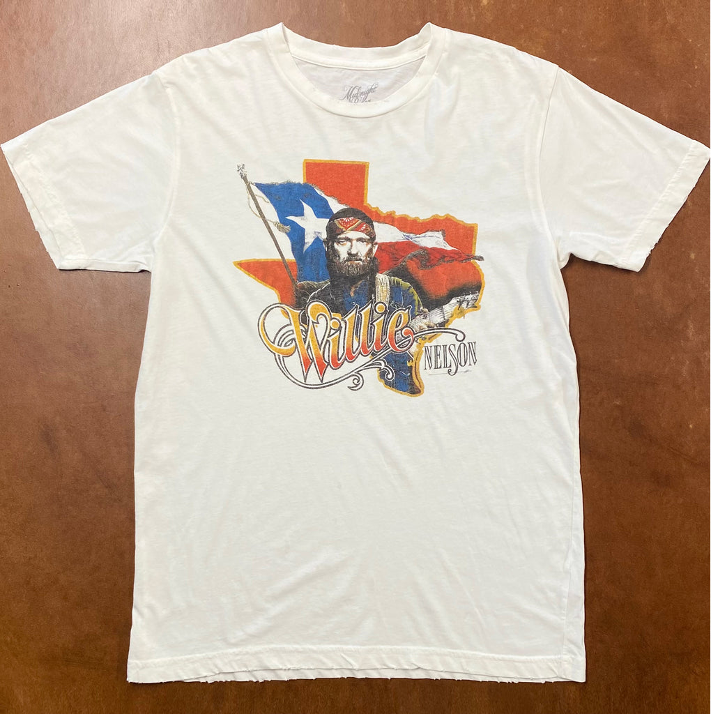 Willie Nelson Maria Muldaur Tシャツ 1979年 Willie Nelson Texas Unisex Tee — Midnight Rider