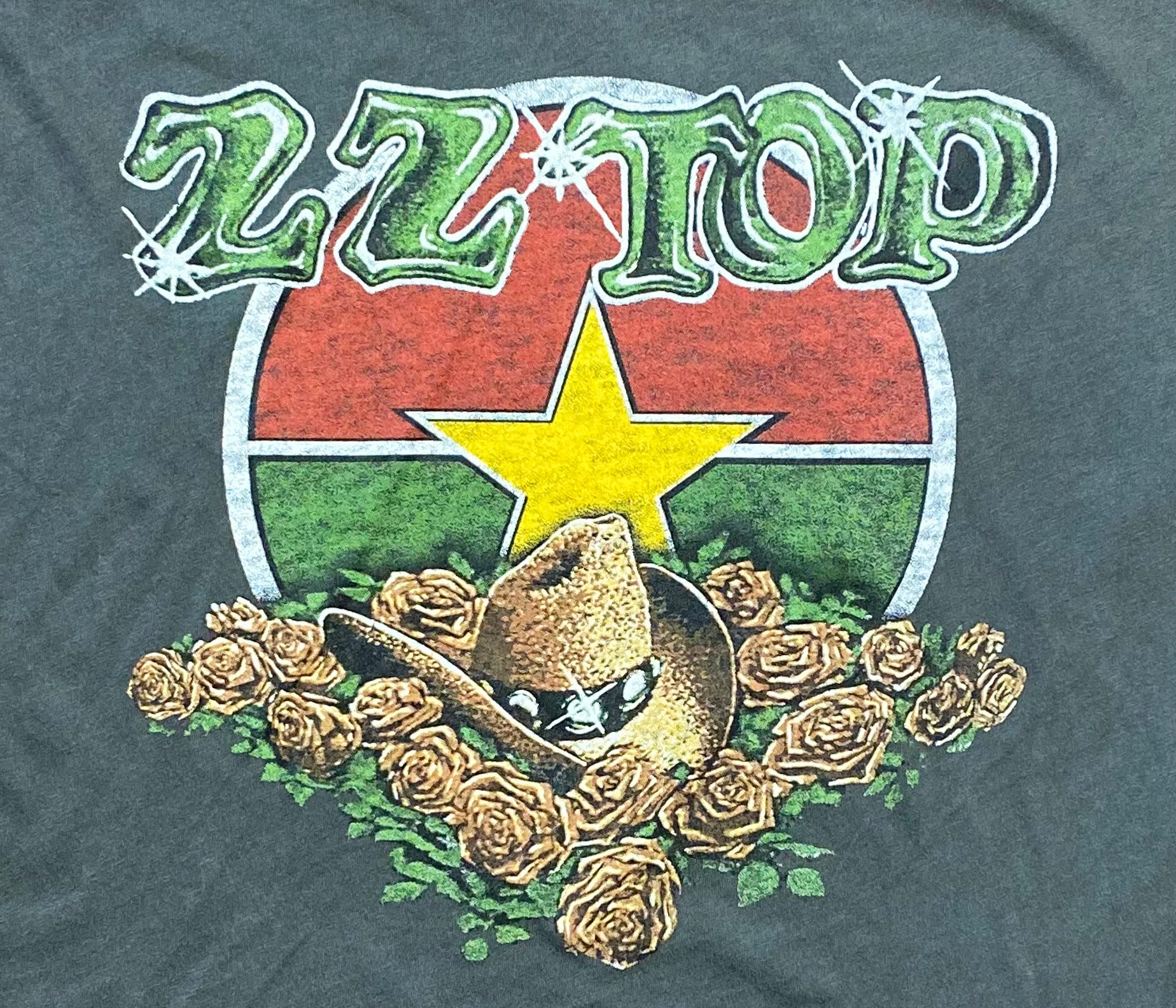 ZZ Top Yello Roses Cut off Crop Tee
