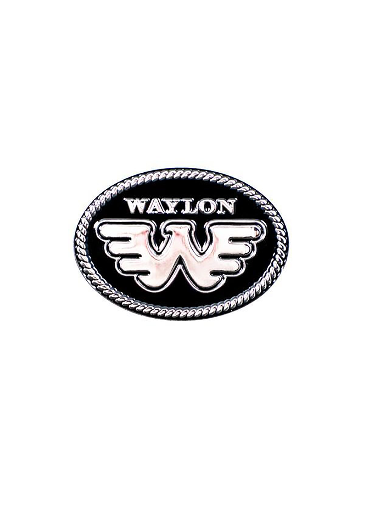 Flying W Waylon Jennings Pin - Black